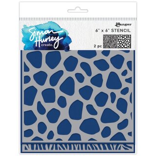 Simon Hurley create. Stencils 6x6 Inch Animal Prints