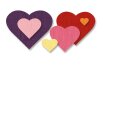 Stanzschablonen Herz 6 Grössen