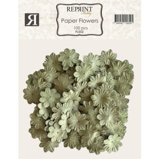 Papierstreuteile Blumen grün100 Stück 20mm