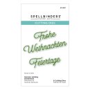 International Holiday Sentiments Etched Dies German Holiday Sentiments