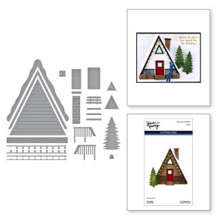 Ski-sons Greetings Etched Dies Ski Lodge