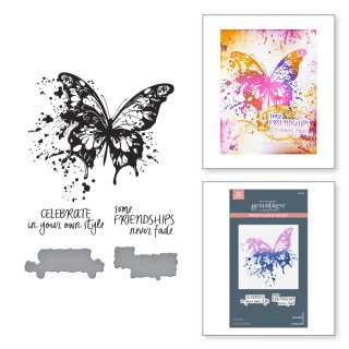 Beautifully Imperfect BetterPress Plate & Die Set Butterfly Splatter