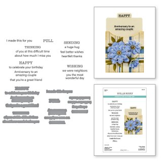 Tabbed Classics Clear Stamp & Die Set Tabbed In & Out Sentiments