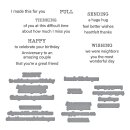 Tabbed Classics Clear Stamp & Die Set Tabbed In & Out Sentiments