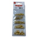Schmuckteile Perlenkappen goldfarben 5 Grössen, 9 gr