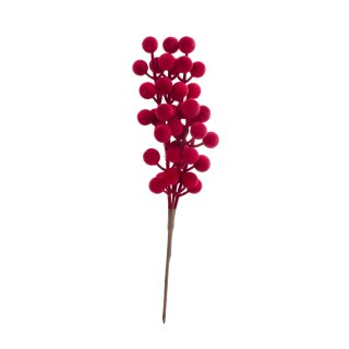 Beerenzweig beflockt rot 23cm