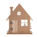 Deko-Haus mit Bär Winterlich, 185x55x205mm