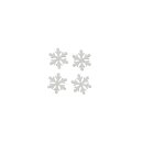 Holzstreuteile Schneeflocke 12 Stück weiss 22mm