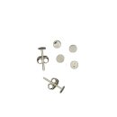 Ohrstecker Flach 4mm silberfarben zu 30 Stück