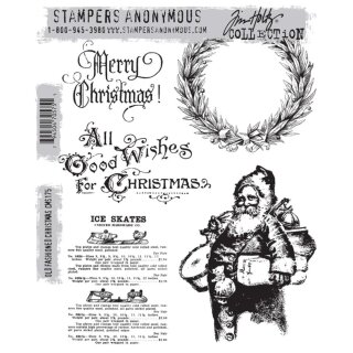 Stampers Anonymous Old Fashioned Christmas Tim Holtz Cling Stamps