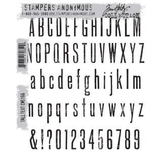 Stampers Anonymous Tall Text Tim Holtz Cling Stamps