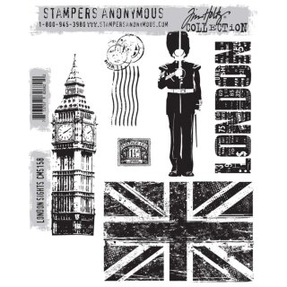 Stampers Anonymous London Sights Tim Holtz Cling Stamps
