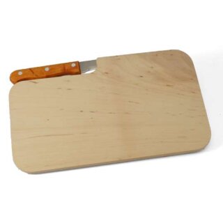 Schneidebrett mit Messer 26x15x1,2 cm