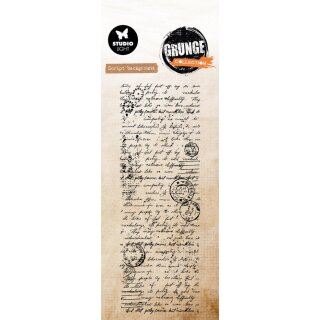 Script Background Grunge Clear Stamp 72x194x3mm