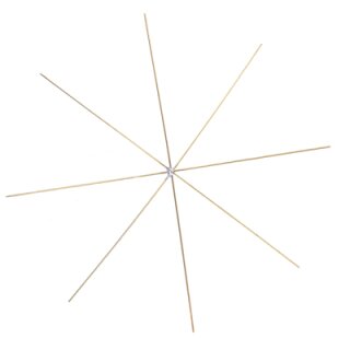 Drahtstern zum auffädeln von Perlen, 10 St. 8 Strahlig,15cm
