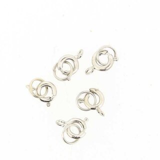 Federring mit Spaltring 5mm Silberfarben 4 Stk.