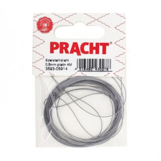 Edelstahldraht 0,5mm Platinfarben 4 M