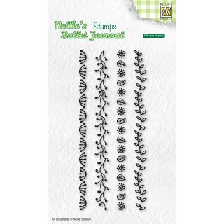 Clear-Stamp 125mm Ranken/ Blumen 4 Stück