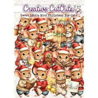 Sweet Little Mice Christmas Die-Cuts Creative CutOuts (23pcs)