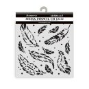 Herbarium Silvae Thick Stencil 12x12cm Feather Pattern