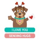 Sending Hugs Etched Dies Darling Dog