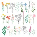 Breakfast in Bed Die Cut Floral Stickers