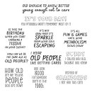 Aged to Perfection Clear Stamp Set Birthday Laughs Sentiments