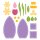3D Felt Décor Etched Dies Spring Eggs & Flowers
