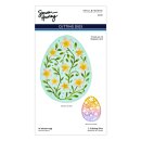 Happy Spring Etched Dies In Bloom Egg