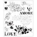 Sizzix Studio Clear Stamp Set 13PK Love Letters by Willow Wolfe