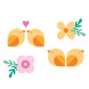 Sizzix Clear Stamps Set 15PK Print & Pattern Birds...