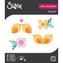 Sizzix Clear Stamps Set 15PK Print & Pattern Birds & Blooms #1 by Catherine Pooler