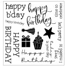 Sizzix Clear Stamps Set 13PK Print & Pattern Birthday...