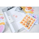 Sizzix Clear Stamps Set 13PK Print & Pattern Birthday Sentiments by Catherine Pooler