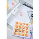 Sizzix Clear Stamps Set 13PK Print & Pattern Birthday Sentiments by Catherine Pooler