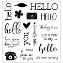 Sizzix Clear Stamps Set 18PK Print & Pattern Hello Sentiments by Catherine Pool