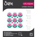 Sizzix Mini Layered Stencils 4PK Print & Pattern Daisy by Catherine Pooler