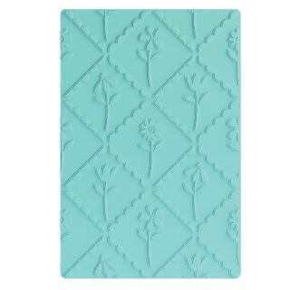 Sizzix Multi-Level Textured Impressions Embossing  Scallop Framed Florals by Catherine Pooler