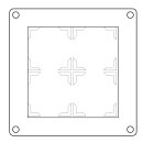 Sizzix Mini Layered Stencils 4PK Print & Pattern Patchework Tile by Catherine Poole