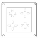 Sizzix Mini Layered Stencils 4PK Print & Pattern Patchework Tile by Catherine Poole