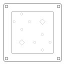 Sizzix Mini Layered Stencils 4PK Print & Pattern Patchework Tile by Catherine Poole