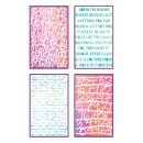 Sizzix A5 Stencil 4PK Words and Numbers by Vicki Boutin