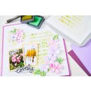 Sizzix A5 Stencil 4PK Words and Numbers by Vicki Boutin
