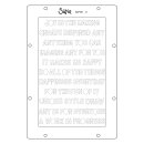 Sizzix A5 Stencil 4PK Words and Numbers by Vicki Boutin