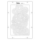 Sizzix A5 Stencil 4PK Stitched Florals by Vicki Boutin