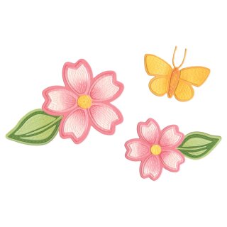 Sizzix Thinlits Die Set 17PK Stitched Floral by Vicki Boutin