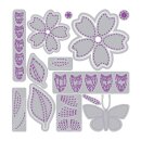 Sizzix Thinlits Die Set 17PK Stitched Floral by Vicki Boutin
