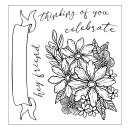 Clear Stamps Set 5PK w/2PK Framelits Floral Bouquet by Vicki Boutin