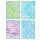 Sizzix A6 Stencil 4PK Background Textures by Vicki Boutin