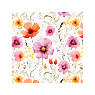 Servietten Blumen Bunt, 33x33cm zu 20 Stück